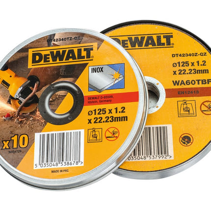 DeWALT Doorslijpschijf inox 125x1x22,2mm in blik DT42340TZ
