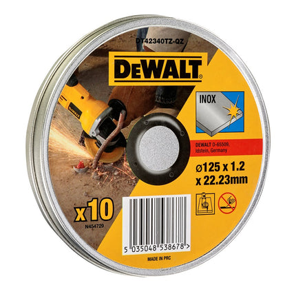 DeWALT Doorslijpschijf inox 125x1x22,2mm in blik DT42340TZ