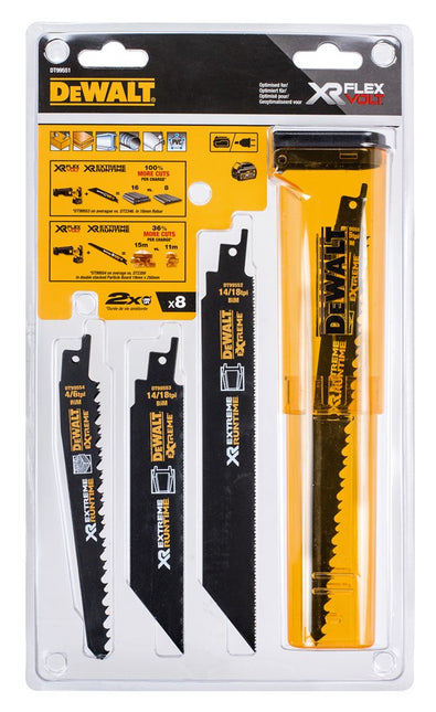DeWALT Reciprozaagset Xtreme runtime 8pc DT99551