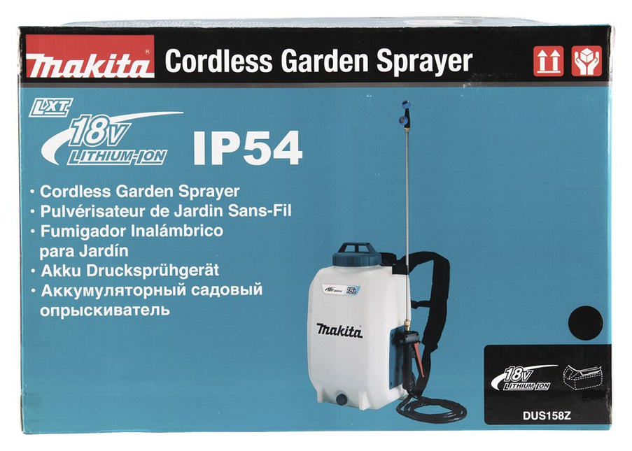 Makita DUS158Z LXT 18V Ruggedragen Drukspuit 15 Liter