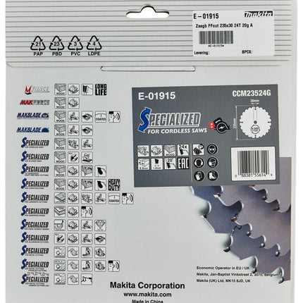 Makita ZAAGB EFFICUT 235X30X2,2 24T 20G