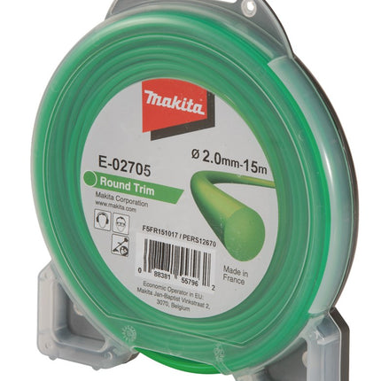 Makita Maaidraad 2,0mm 15M - Rond O.A T.b.v. DUR181 2,0X15M Rnd – E-02705