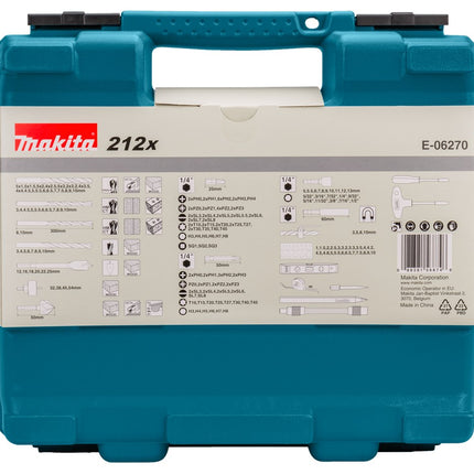 Makita BOOR-/schroefbitset 212-Delig – E-06270