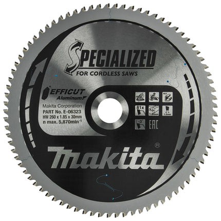 Makita HM ZAAGBLAD 260X30X1,85MM 81T - E-06323