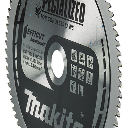 Makita HM ZAAGBLAD 260X30X1,85MM 81T - E-06323