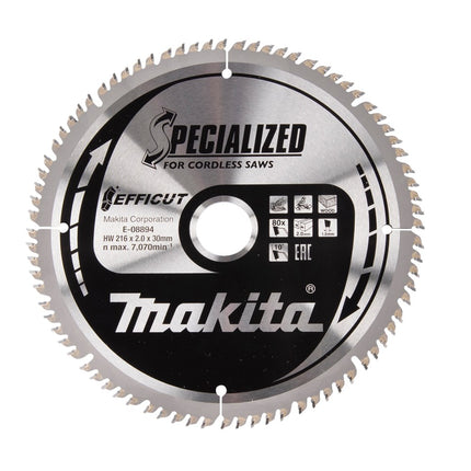 Makita Afkortzaagblad Hout 216X1.5X30 T80 – E-08894