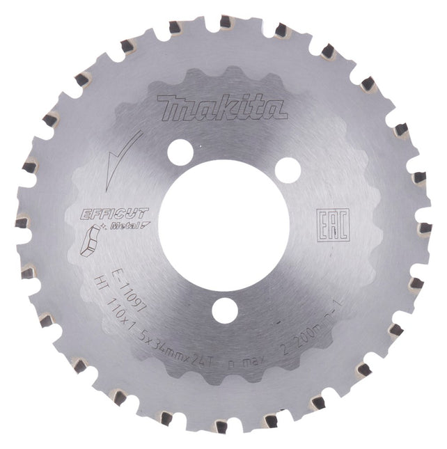 Makita Cirkelzaagblad Betonstaal 110X15mm 24T – E-11097