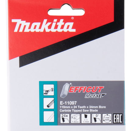 Makita Cirkelzaagblad Betonstaal 110X15mm 24T – E-11097