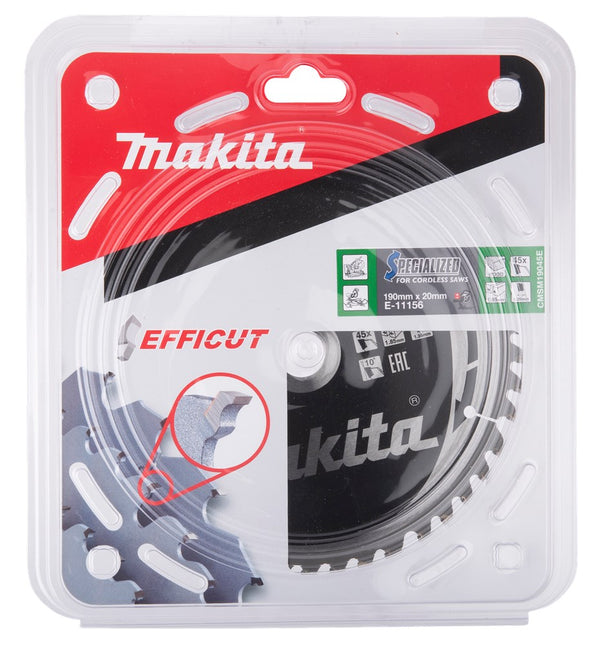 Makita HM ZAAG FF 190X20X1,85 45T Afkortzaagblad Hout Efficut 10G – E-11156