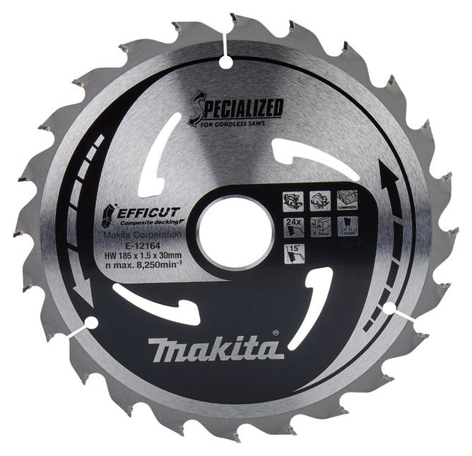 Makita Cirkelzaagblad WPC HM Zaagblad Effi Compo 185X30X24T – E-12164