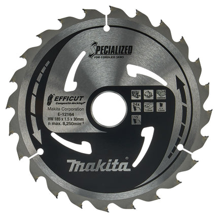 Makita Cirkelzaagblad WPC HM Zaagblad Effi Compo 185X30X24T – E-12164