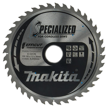 Makita Cirkelzaagblad WPC HM Zaagblad Effi Compo 185X30X40T – E-12170