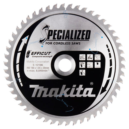 Makita Afkortzaagblad WPC HM Zaagblad Effi Compo 190X20X50T – E-12186