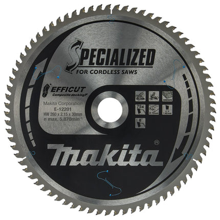 Makita Afkortzaagblad WPC HM Zaagblad Effi Compo 260X30X75T – E-12201