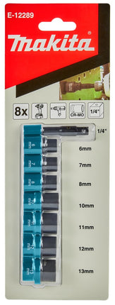 Makita Krachtdoppenset 8-DLG 1/4" – E-12289