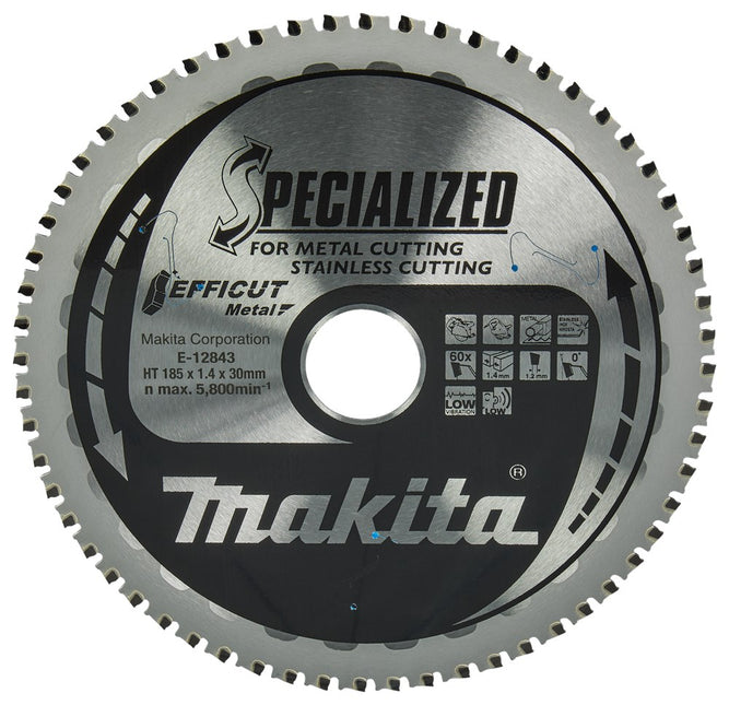 Makita Cirkelzaagblad 185X30X1.4 60T P Efficut Rvs/staal Stl – E-12843