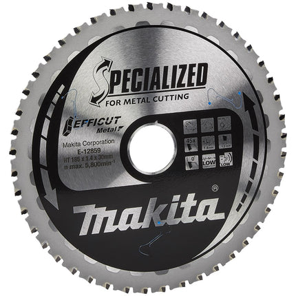Makita Cirkelzaagblad 185X30X1.4 45Tst A Efficut Staal – E-12859