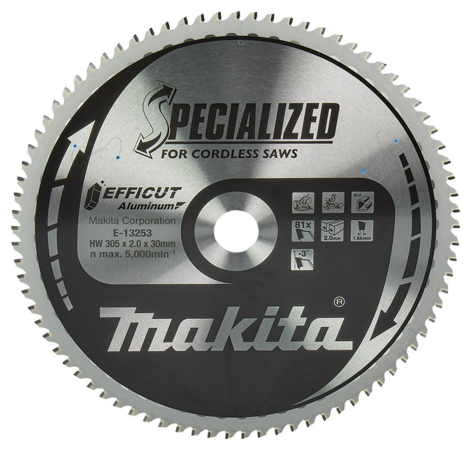 Makita Afkortzaagblad Aluminium Efficut Zaagblad 305X30 81T Alu – E-13253