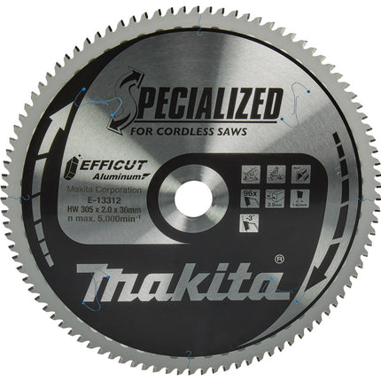 Makita Afkortzaagblad Aluminium Efficut Zaagblad 305X30 96T Alu – E-13312