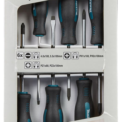 Makita Schroevendraaierset 6-DLG Ph/pz/sl Schrdraaierset – E-13524