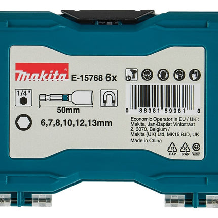Makita Doppenset 6-Delig 6-DLG IMP BLK – E-15768