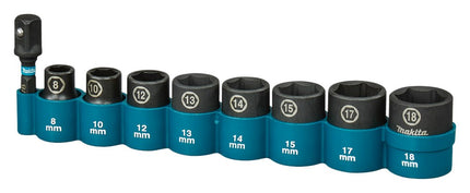 MAKITA KRACHTDOPPENSET 9-DELIG 3/8      IMPACT BLACK