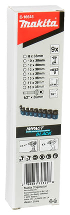 MAKITA KRACHTDOPPENSET 9-DELIG 1/2      IMPACT BLACK