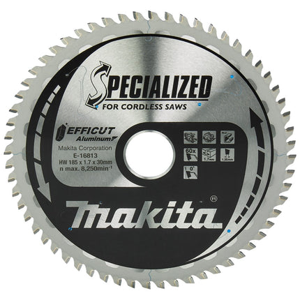 Makita Cirkelzaagblad Aluminium HM Zaagblad 185X30mm 60T 0G Alu – E-16813