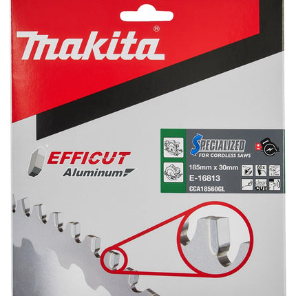 Makita Cirkelzaagblad Aluminium HM Zaagblad 185X30mm 60T 0G Alu – E-16813