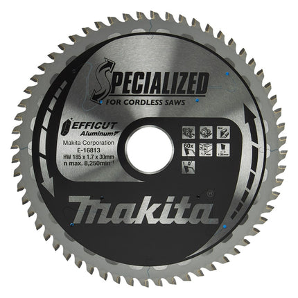 Makita Cirkelzaagblad Aluminium HM Zaagblad 185X30mm 60T 0G Alu – E-16813