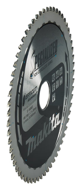 Makita Afkort- en Cirkelzaagblad Aluminium HM Zaagblad 190X30mm 60T 0G Alu – E-16863