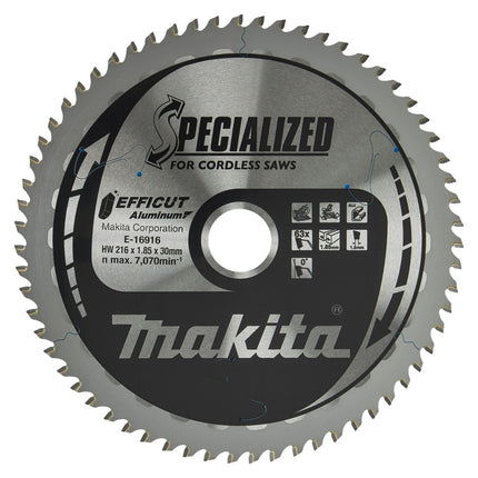 Makita Afkortzaagblad Aluminium HM Zaagblad 216X30mm 63T 0G Alu – E-16916