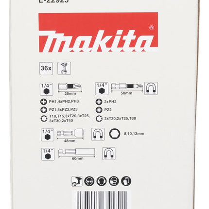 Makita Schroefbitset 36DLG Impblack 36-Delig MA555399 – E-22925