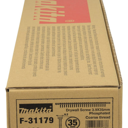 Makita Gipsplaatschroef op BAND 3,9X35 - 1000 stuks Schroeflint Gips Fosfateerd – F-31179