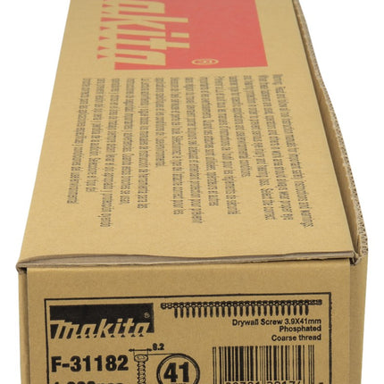 Makita Gipsplaatschroef op BAND 3,9X41 - 1000 stuks Gipsplaatschroeven 3,9 X 41 – F-31182