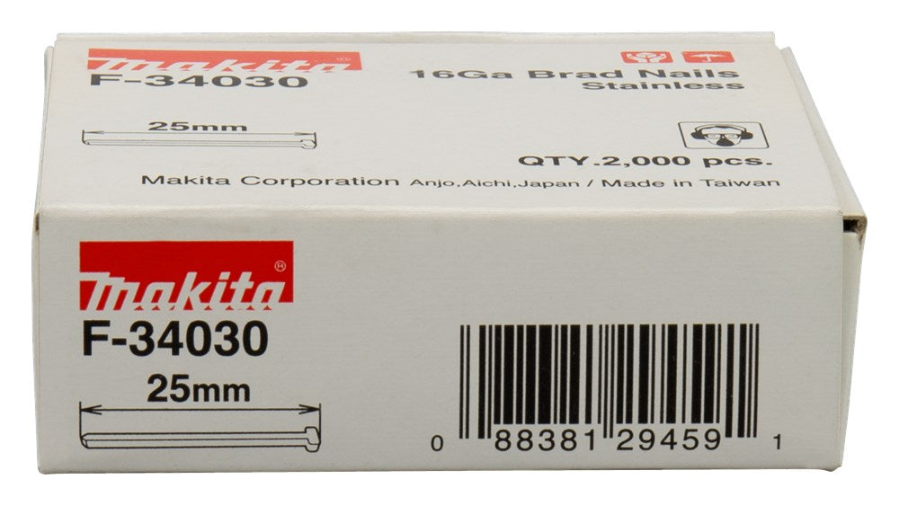 Makita BRAD 25mm 1,3X1,6mm RVS – F-34030