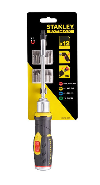 STANLEY FATMAX RATELSCHROEVENDRAAIER PISTOOLGREEP 12 BITS