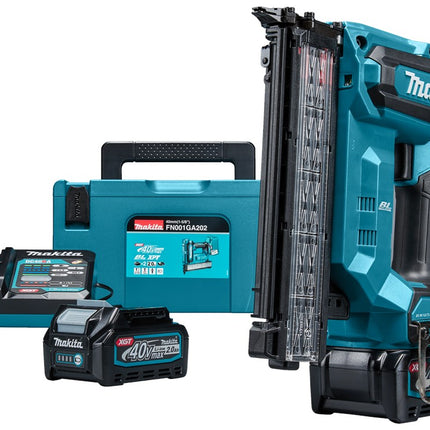 Makita FN001GA202 40V Max Brad Tacker 40V met 2X 2.0Ah Accu en Snellader in MBOX