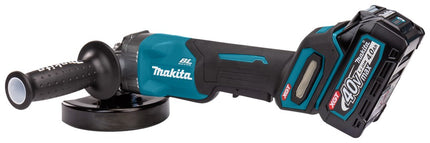 Makita GA016GM201 40V Max Haakse Slijper 125mm 2X 4.0Ah Accu en Lader in MBOX