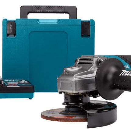 Makita GA016GM201 40V Max Haakse Slijper 125mm 2X 4.0Ah Accu en Lader in MBOX