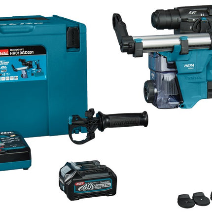 Makita HR010GD201 40V Max Combihamer 2.5Ah Accust Stofafzuiging