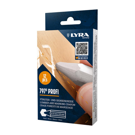 Lyra Merkkrijt Zeskant Wit 12st per DOOS – 4084900550250