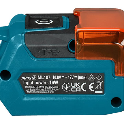 MAKITA ML107 ZAKLAMP BLOK LED           MET USB-UITGANG