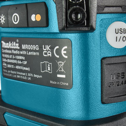 Makita MR009GZ 40V Max Camping Lamp met Radio en Bluetooth