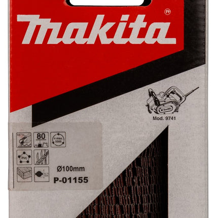 Makita Lamellen Schuurrol 100X120mm K80 Red – P-01155
