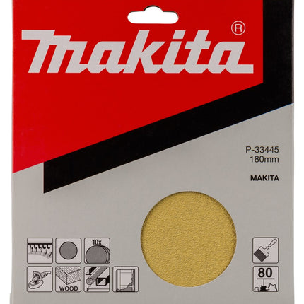 Makita Schuurschijf 180mm K80 Yellow Velcro – P-33445