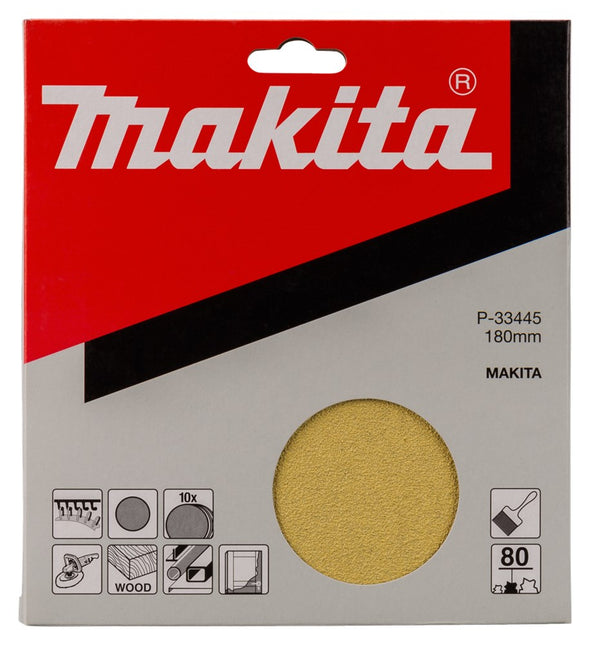 Makita Schuurschijf 180mm K80 Yellow Velcro – P-33445