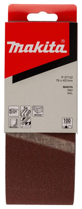 Makita SET Schuurbanden 75X457 5 stuks K100 – P-37122