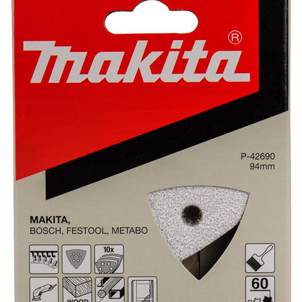 Makita SET Schuurvel K60 10st Wit 3-K White V. – P-42690
