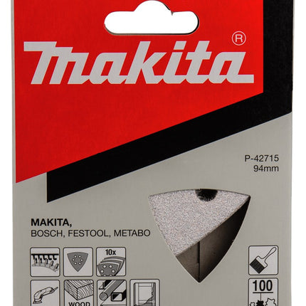 Makita SET Schuurvel K100 10st Wit 3-K White V. – P-42715